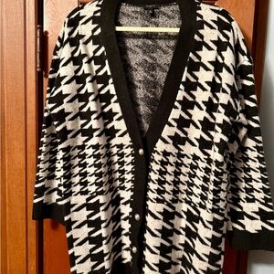 Talbots Black and White Women's Cardigan